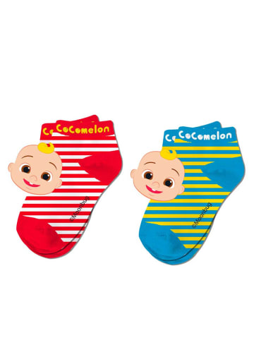 COFI 1453 Cocomelon Kinder Socken 2er-Pack Strumpf & Süße Söckchen in mehrfarbig