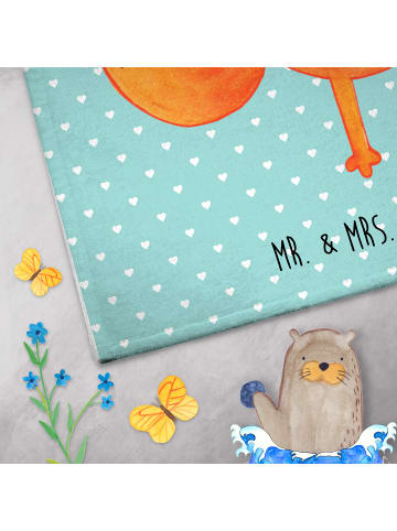 Mr. & Mrs. Panda Kleines Handtuch Fuchs Koch ohne Spruch in Türkis Pastell