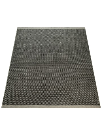 KADIMA DESIGN Teppich Kurzflor Webmuster meliert Wohnzimmer schmutzabweisend in Grau