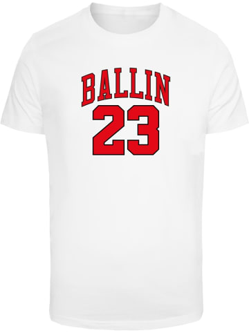Mister Tee T-Shirt "Ballin 23 T-Shirt Round Neck" in Weiß