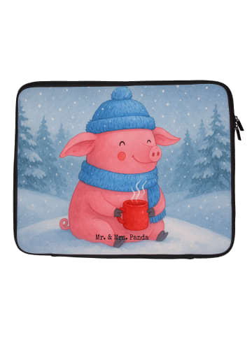 Mr. & Mrs. Panda Notebook Tasche Schwein Glühwein Design ohne Sp... in Weiß