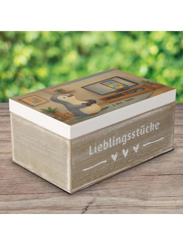 Mr. & Mrs. Panda Box Pinguin Zocken Design ohne Spruch in Weiß