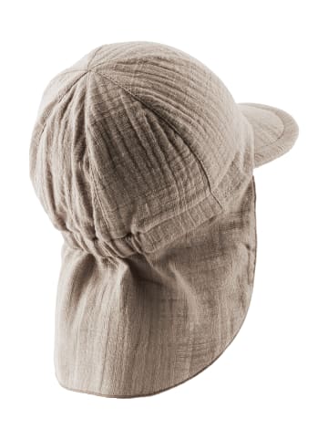 Sterntaler Schirmmütze mit Nackenschutz uni in taupe