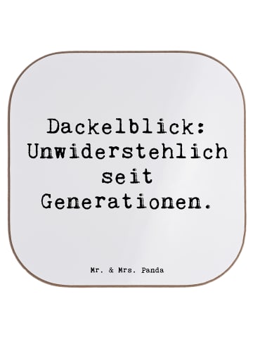 Mr. & Mrs. Panda Untersetzer Spruch Kurzhaardackel Dackelblick m... in Weiß