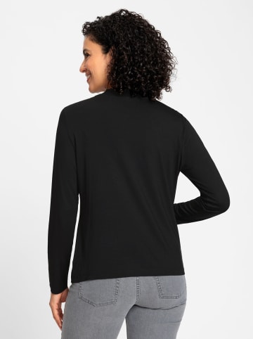 WITT WEIDEN Stehkragen-Shirt in schwarz