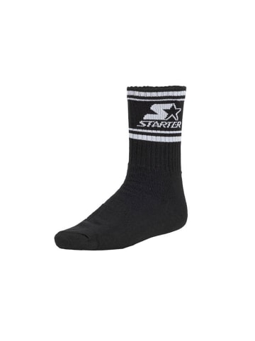 STARTER 6er-Set: Tennissocken Herren Baumwolle mit Logo in Schwarz