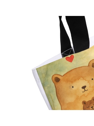 Mr. & Mrs. Panda Strandtasche Bär Baby Design mit Spruch in Weiß