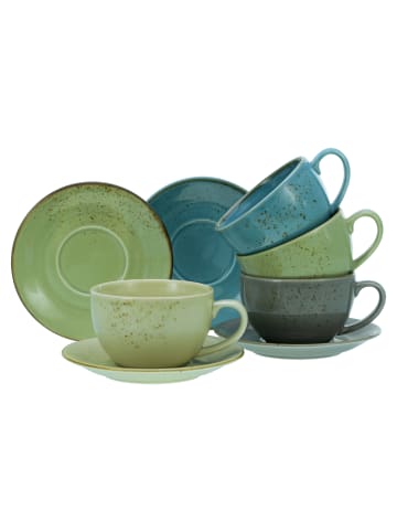 CreaTable CreaTable Nature Collection Bistrotassen Set, Cappuccino Set 8-tlg in Mehrfarbig in Mehrfarbig