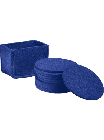 Erwin Müller Filz Untersetzer 13-teilig Beja in blau