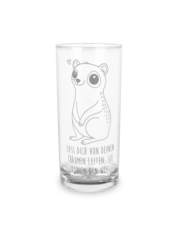 Mr. & Mrs. Panda Wasserglas Plumplori Glücklich mit Spruch in Transparent