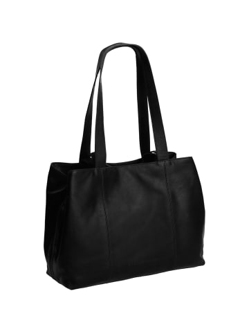 The Chesterfield Brand Wax Pull Up Schultertasche Leder 36.5 cm in black