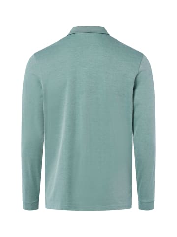 Ragman Langarm-Poloshirt - bügelleicht in lind - 0012