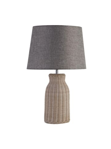 Licht-Erlebnisse Tischlampe (B)31 x (L)31 x (H)48 cm in Natur geweißt Grau