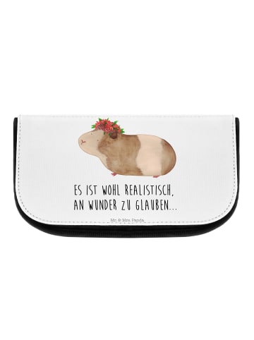 Mr. & Mrs. Panda Kosmetiktasche Meerschweinchen Weisheit mit Spruch in Weiß