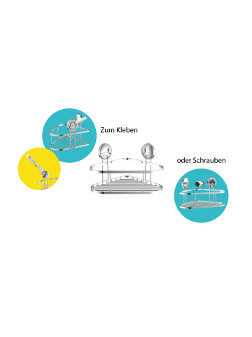 Eisl Duschablage, Chrom, zum Schrauben und Kleben