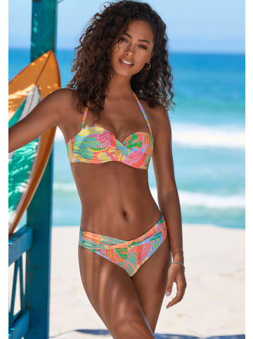 s.Oliver Bügel-Bandeau-Bikini-Top in koralle bedruckt