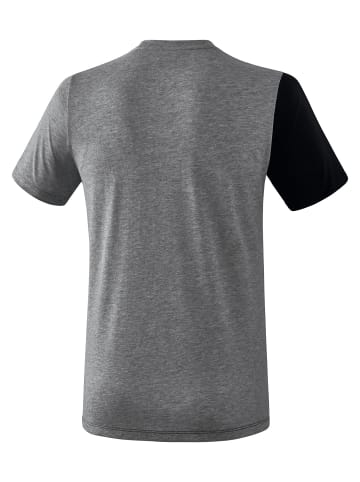 erima 5-C T-Shirt in schwarz/grau melange/weiss