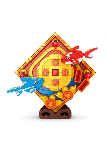 COFI 1453 Reobrix 568 Koi Figur Klemmbaustein Deko 486 Teile ab 14 in Mehrfarbig