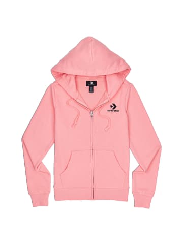 Converse Sweatshirt Star Chevron EMB FZ Hoodie in rosa