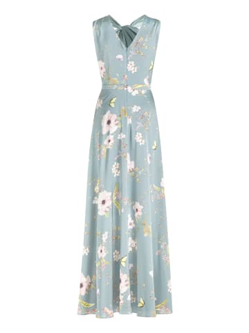 Vera Mont Abendkleid mit Blumenprint in Stone/Rosé