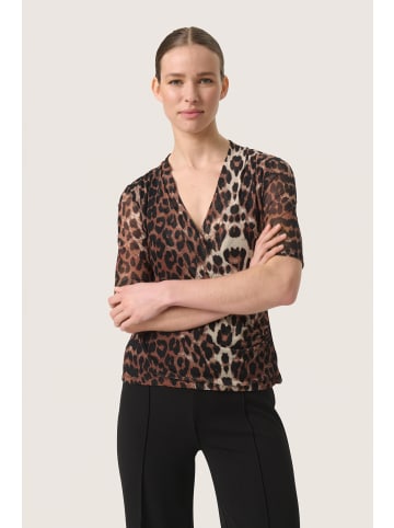 Soaked in Luxury Langarm-Bluse SLAldora Feminine Form in Leopard Pattern