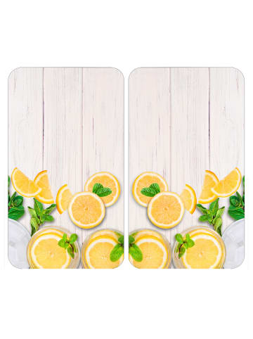 Wenko Herdabdeckplatte Universal Mod. Zitronen 2er Set, Herdabdeckplatte Universal Zitronen 2er Set in Mehrfarbig