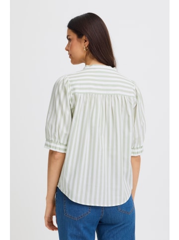 Fransa Bluse kurzarm FRDONNIE Regular fit in DESERT SAGE WHITE STRIPE