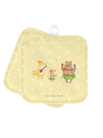 Mr. & Mrs. Panda Topfuntersetzer Waldtiere Aloha ohne Spruch in Gelb Pastell