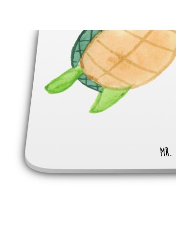 Mr. & Mrs. Panda Getränkeuntersetzer Schildkröten Paar ohne Spruch in Weiß