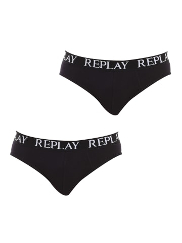 Replay Underwear 2er-Set: Slip in Black