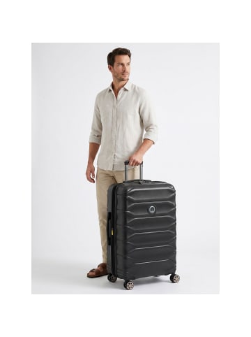 Delsey Meteor 4 Rollen Trolley L 78 cm mit Dehnfalte deep black