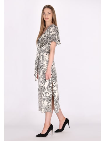 DreiMaster Damen Kleid in Weiss Schwarz