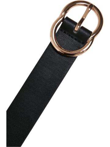 Urban Classics Urban Classics Damen Small Ring Buckle Belt in black/gold