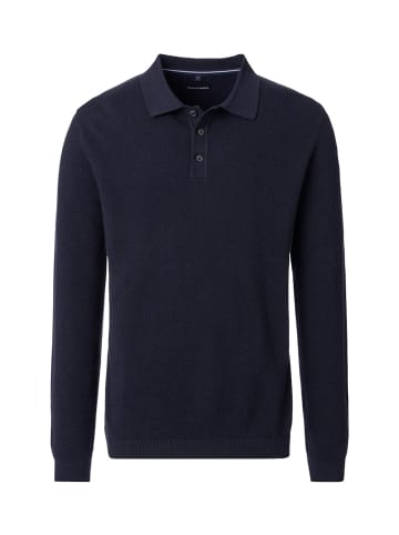 CASAMODA Polo-Shirt Langarm in Blau