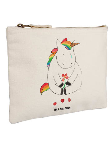 Mr. & Mrs. Panda Pouch Einhorn Traurig ohne Spruch in Weiß