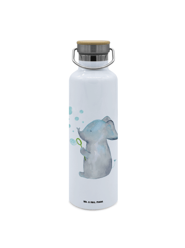 Mr. & Mrs. Panda Trinkflasche Edelstahl Elefant Seifenblasen ohn... in Weiß