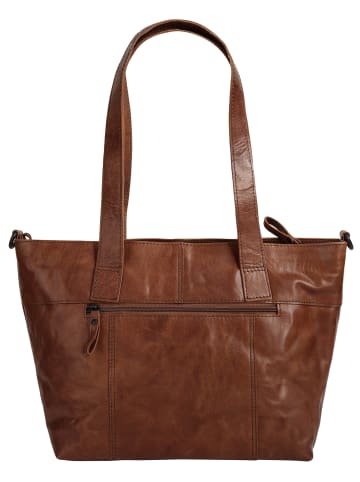 SPIKES & SPARROW Shopper echt Leder in cognac