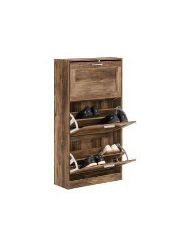 SoBuy Schuhkipper in Braun - (B)60 x (H)115 x (T)23cm