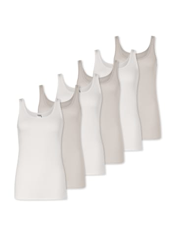 Schiesser Unterhemd / Top Modal Essentials in Offwhite / grau