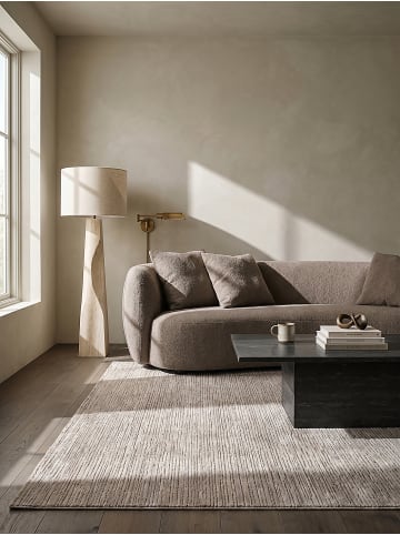 KADIMA DESIGN Teppich Kurzflor Streifen pflegeleicht Wohnzimmer Schlafzimmer Flur in Beige