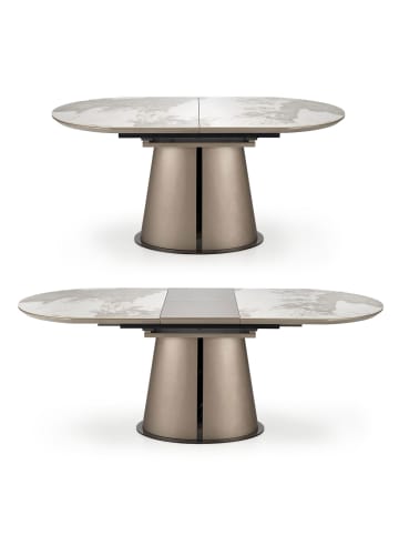 Feldmann-Wohnen Esstisch Robinson beige Marmor | Cappuccino 160-220 / 90 / 75cm