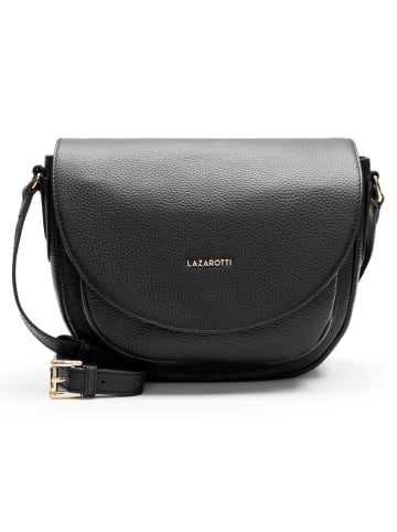 Lazarotti Bologna Leather Umhängetasche Leder 27 cm in black