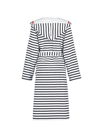 Cawö Cawö Bademäntel Damen Kapuze Streifen 1243 schwarz-weiß - 96 in schwarz-weiß - 96