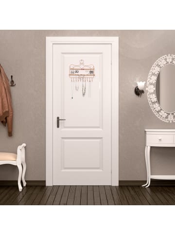 relaxdays Wand Schmuckhalter in Bronze - (B)36,5x (H)30 x (T)3,5 cm