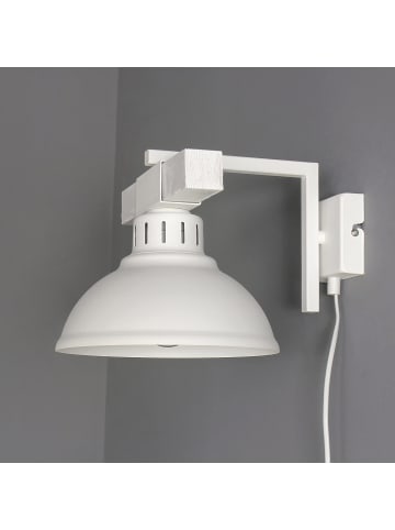 Licht-Erlebnisse Wandlampe Ø 21 x (H)20 cm in Weiß