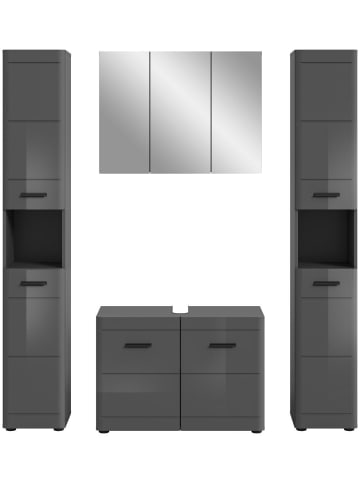 ebuy24 Badmöbelset Soft Grau 170 x 34 cm