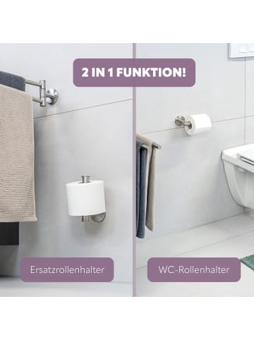 bremermann Toilettenpapierhalter 2in1 ca. 6 x 15 x 9 cm (B/H/T)
