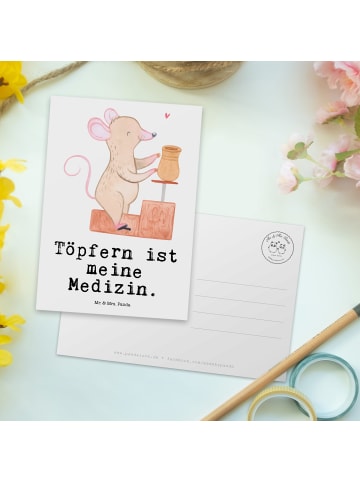 Mr. & Mrs. Panda einzelkarte Maus Töpfern mit Spruch in Weiß