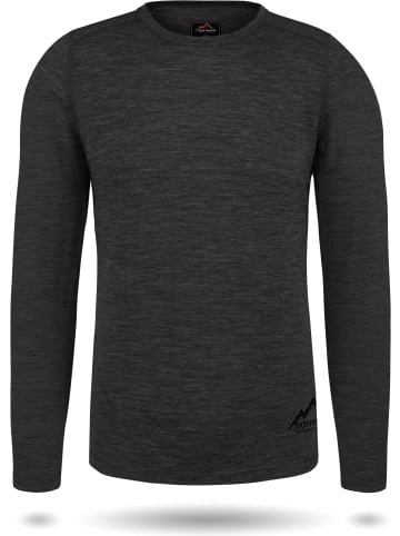 Normani Outdoor Sports Normani Outdoor Sports Herren Merino Langarm Melbourne in Anthrazit