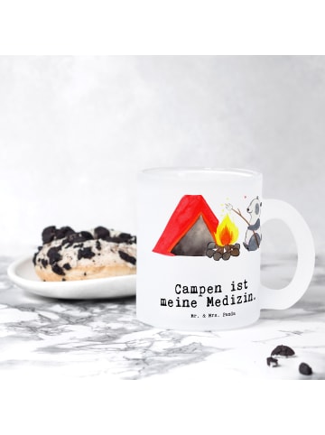 Mr. & Mrs. Panda Glas Panda Campen mit Spruch in Transparent